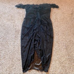 Black lace off the shoulder dress